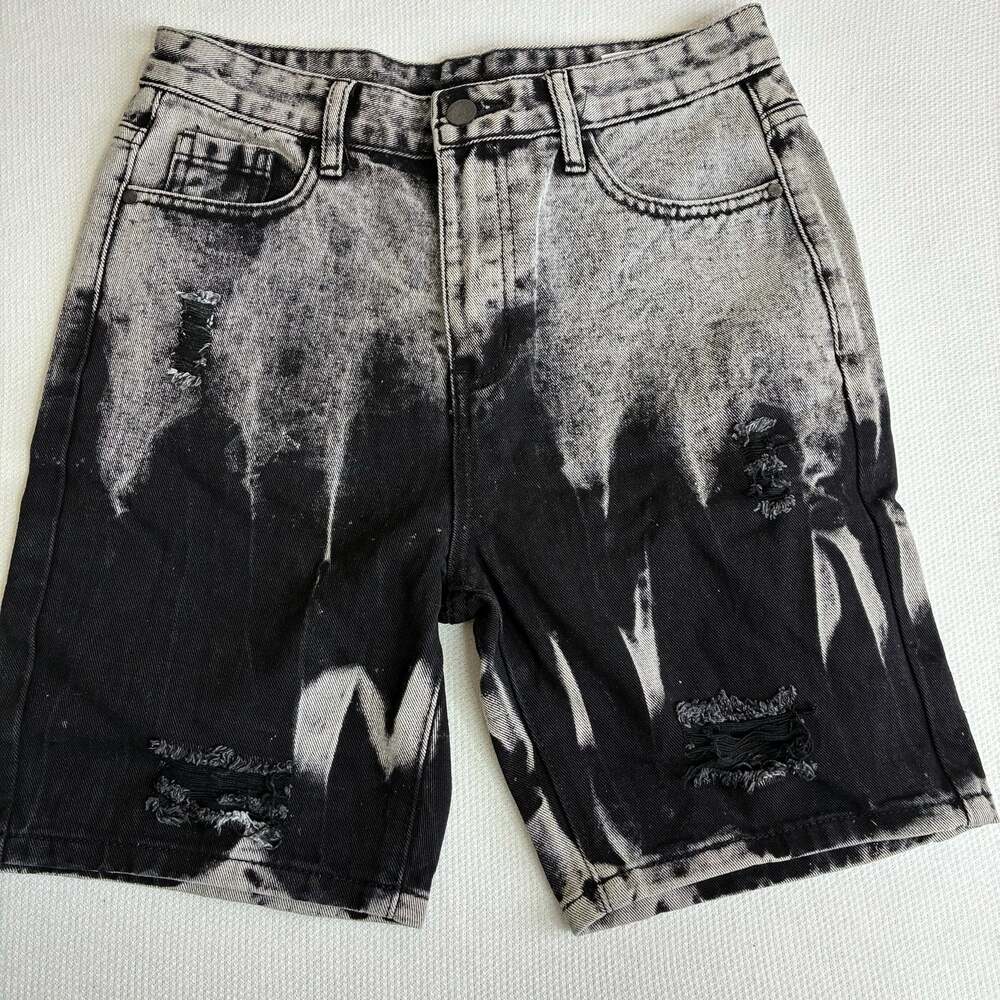 5 Lot Boys Denim Shorts Shirt Jeans Fashion Distressed Size 12-13Y New - Picture 6 of 12